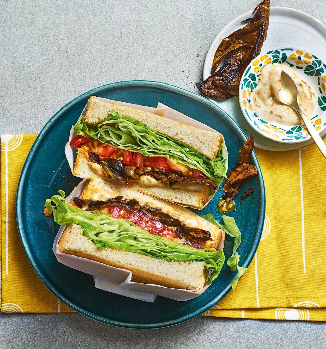 Meat-free BLT sandwich