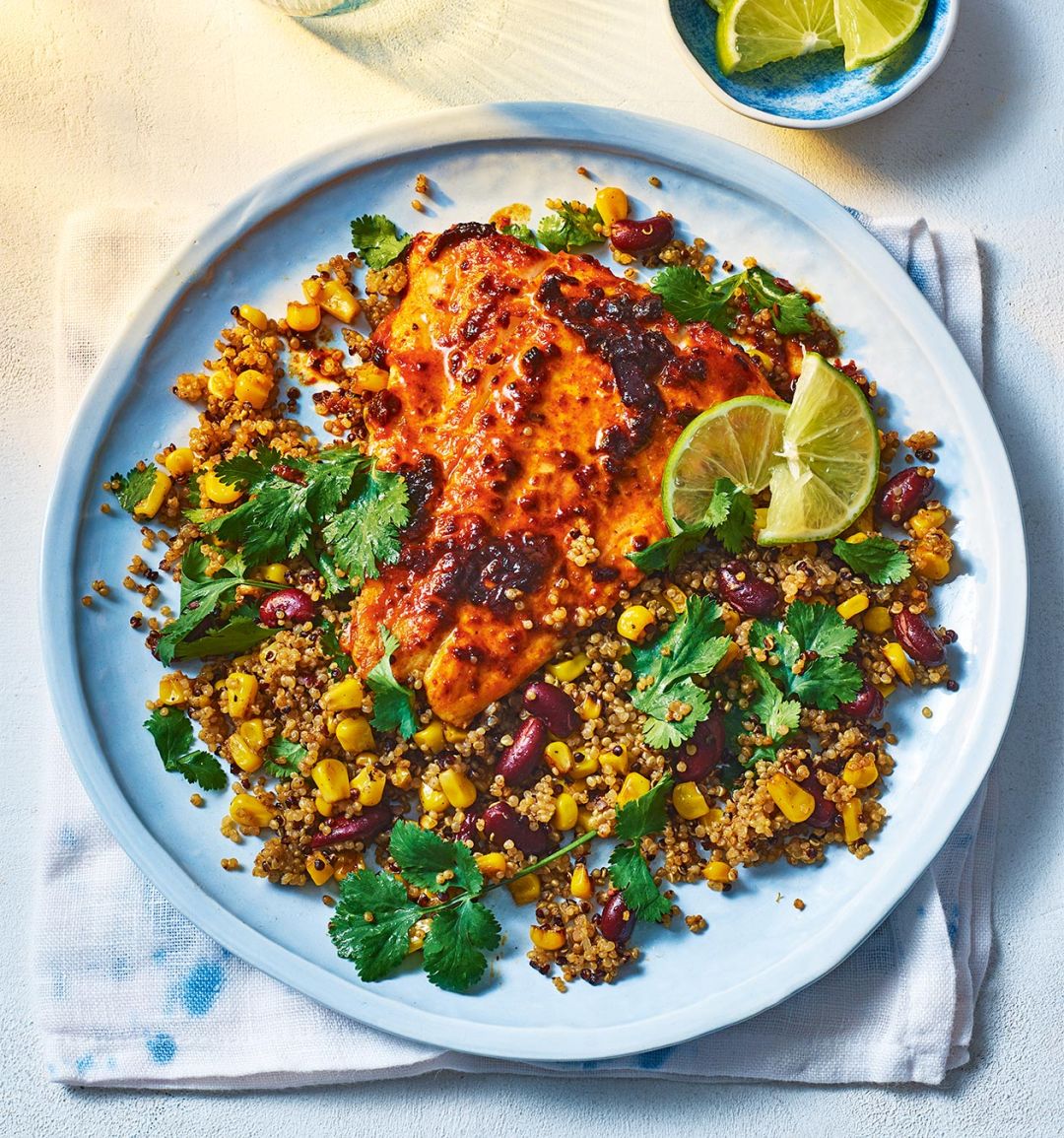 Chipotle cod with zesty quinoa
