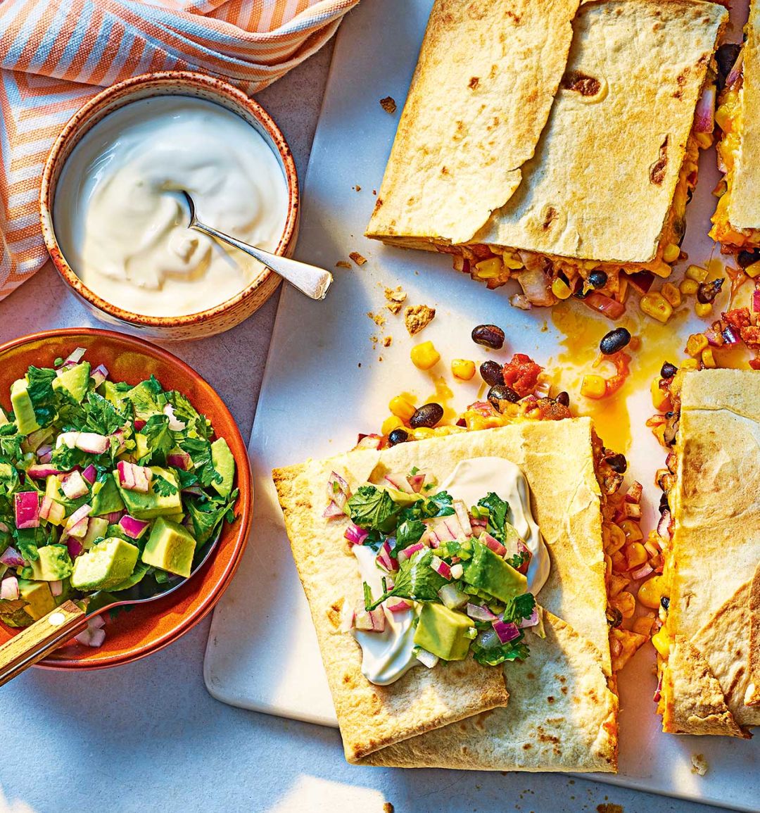 Sheet-pan quesadillas