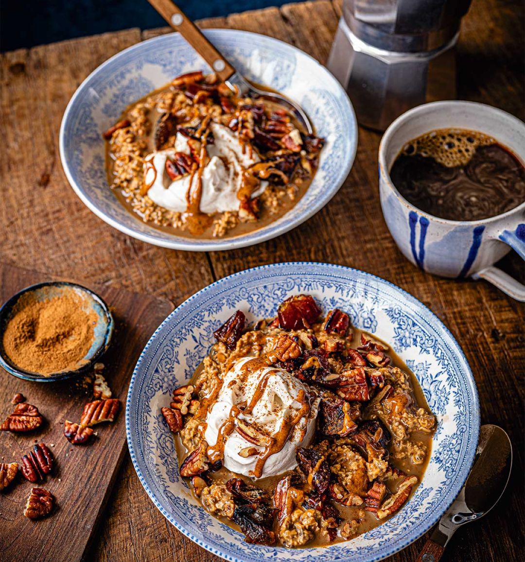 Cold-brew bircher bowl