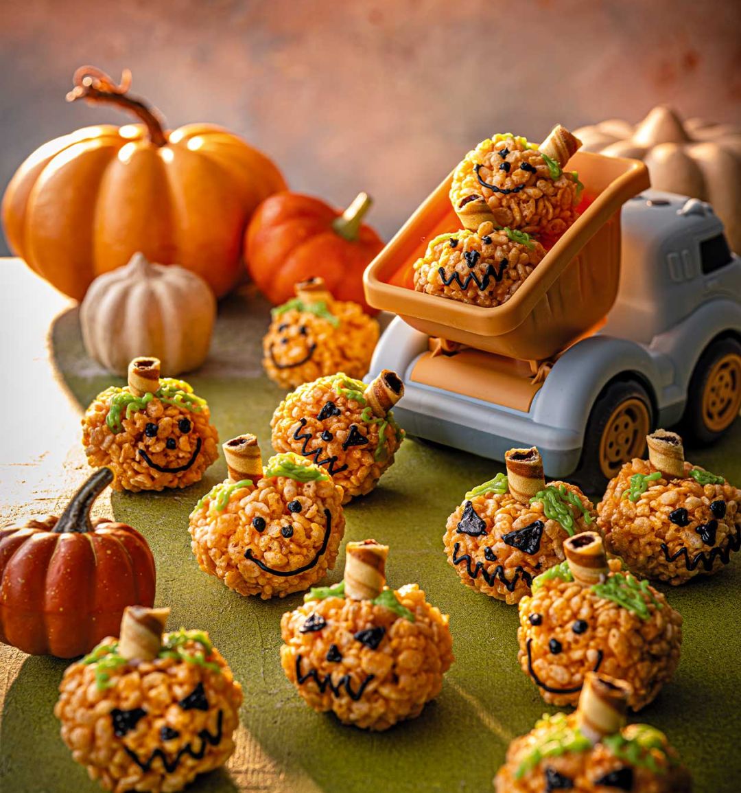 Rice crispy pumpkins