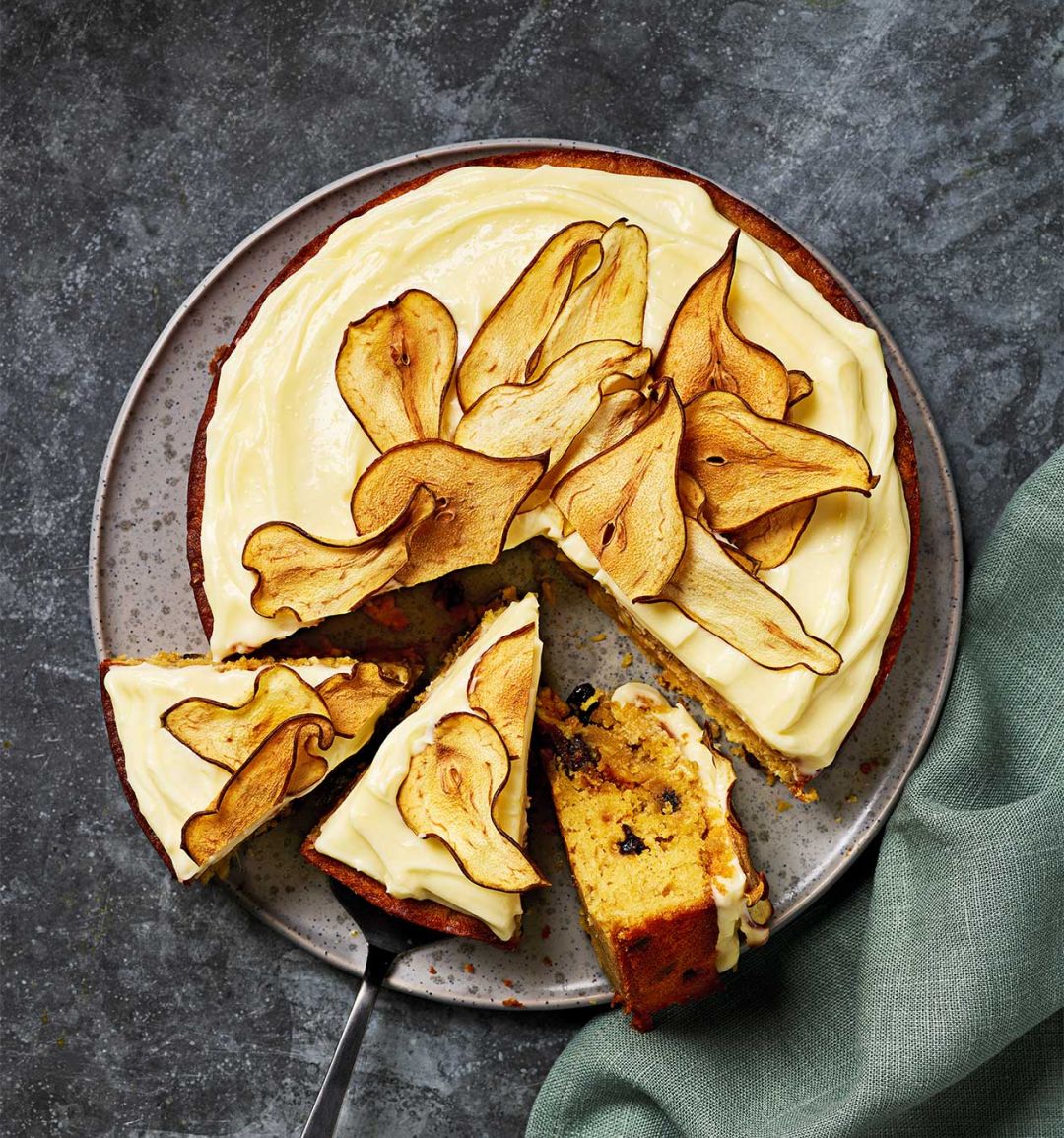 Pear, parsnip and ginger cake