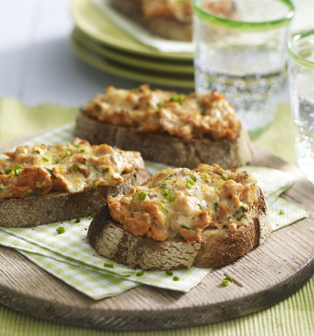 John West salmon and cheddar grills