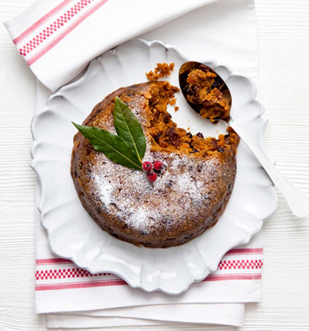 Cheat’s microwave Christmas pudding
