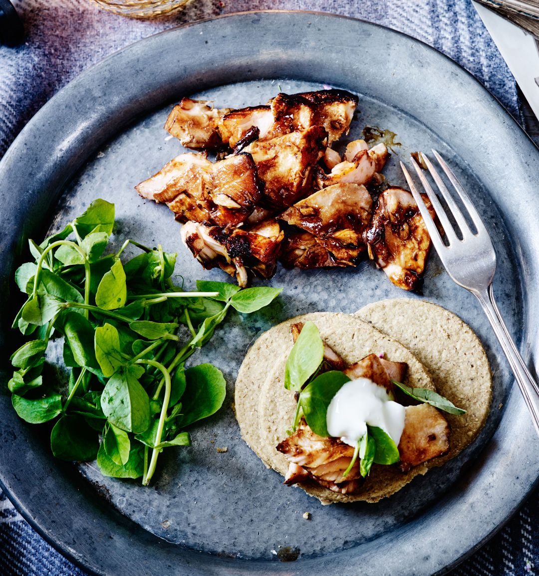 Whisky and orange salmon oatcakes