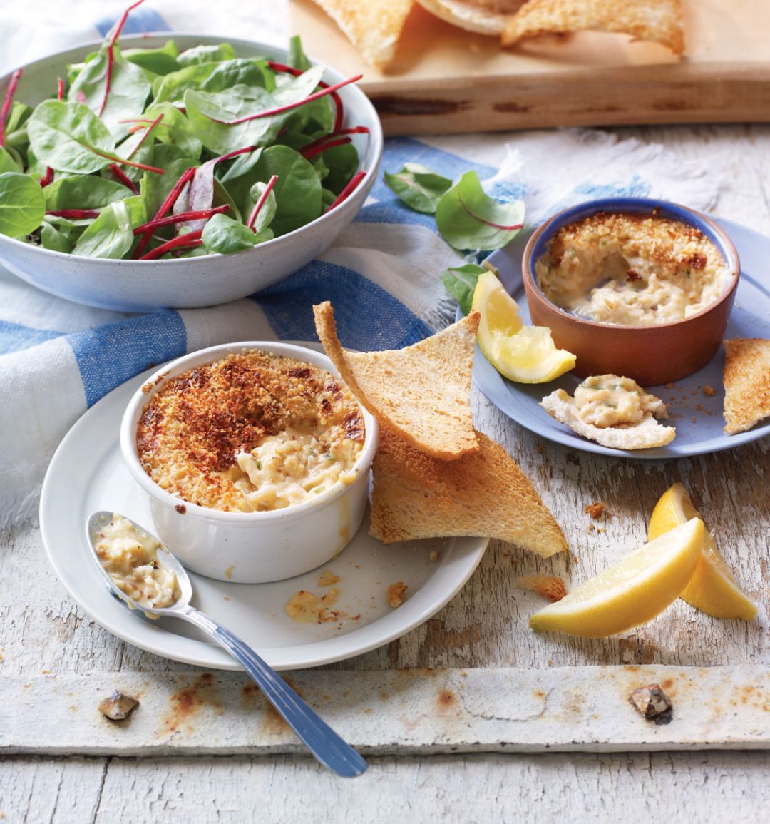 Crab gratin with brandy