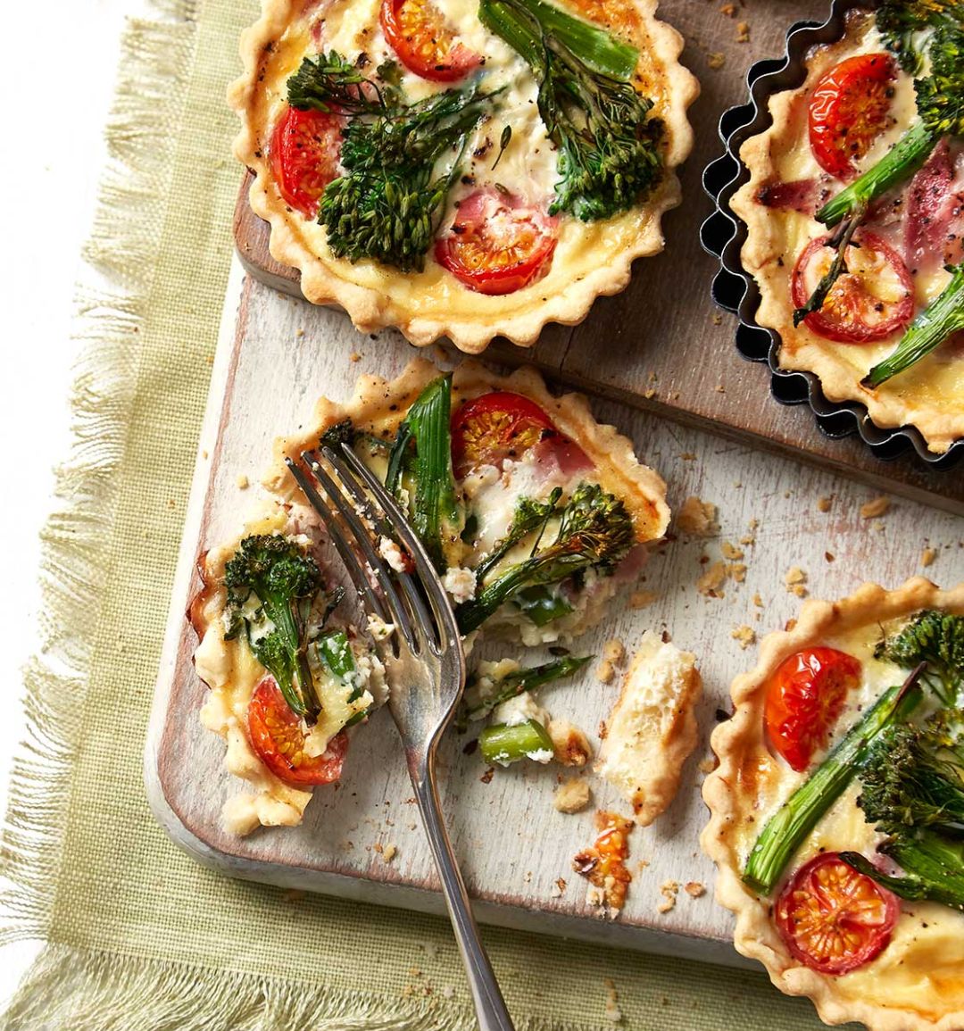 Tenderstem® and ham quiches