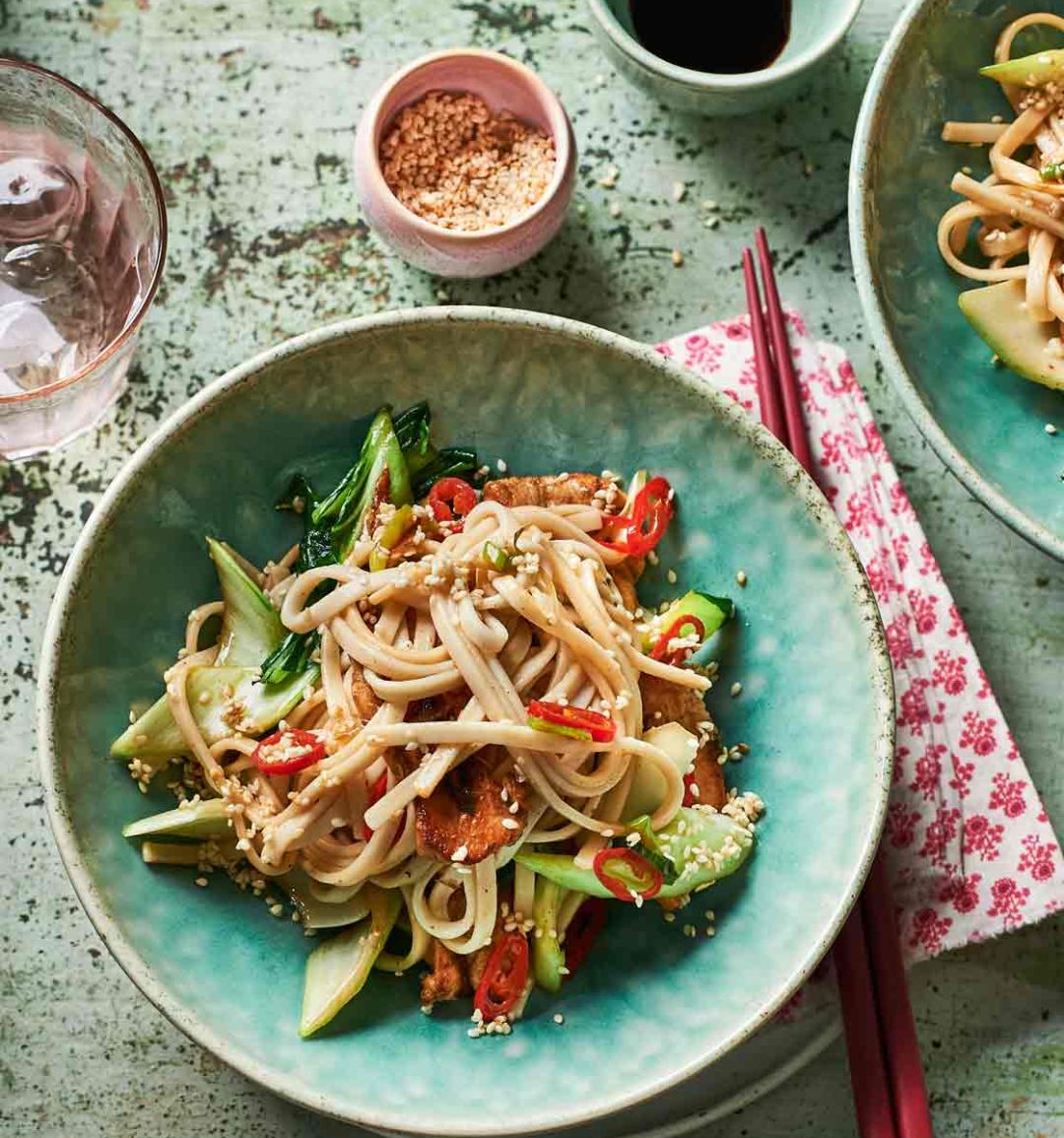 Ginger chicken udon noodles