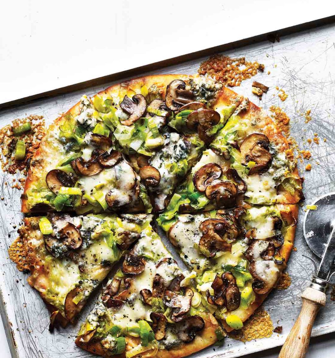 Mushroom & Gorgonzola pizza