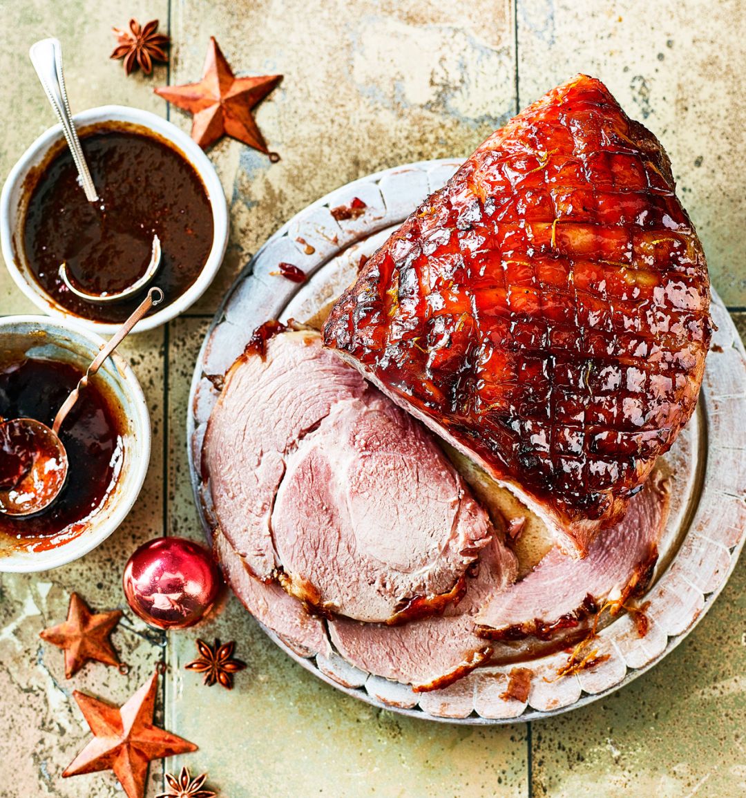 Mulled sloe gin and plum ham