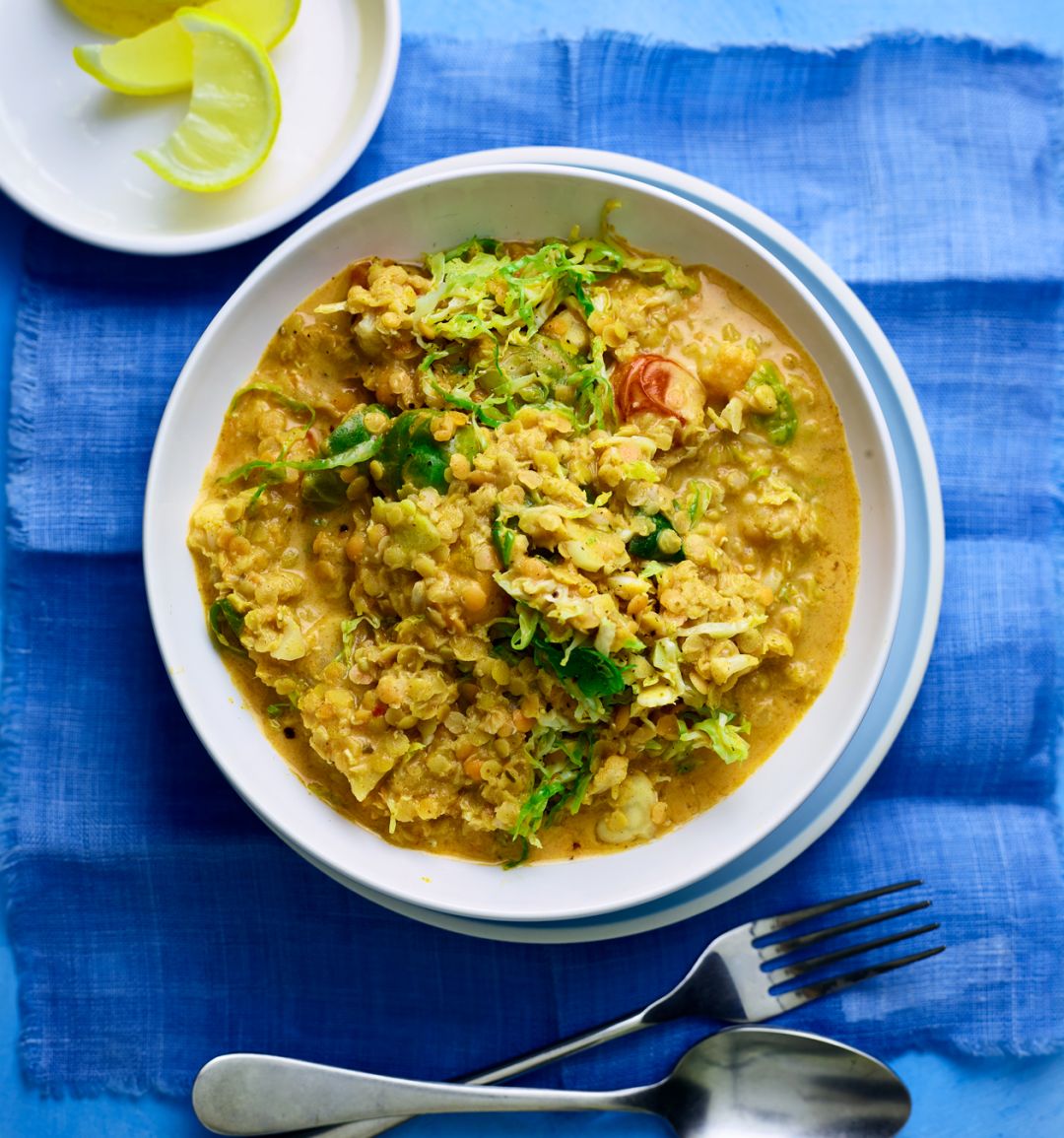 Golden coconut and cauliflower dhal