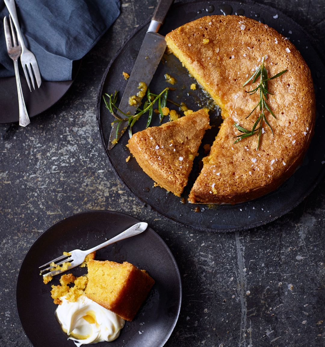 Rosemary, olive oil and sea salt cake