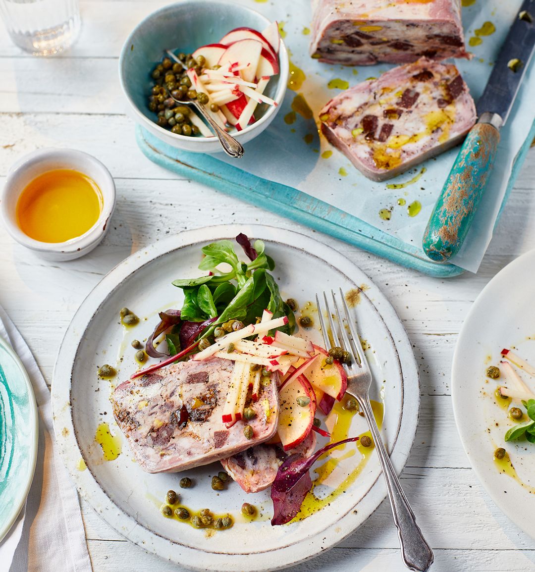 Pork, pistachio and prune terrine 