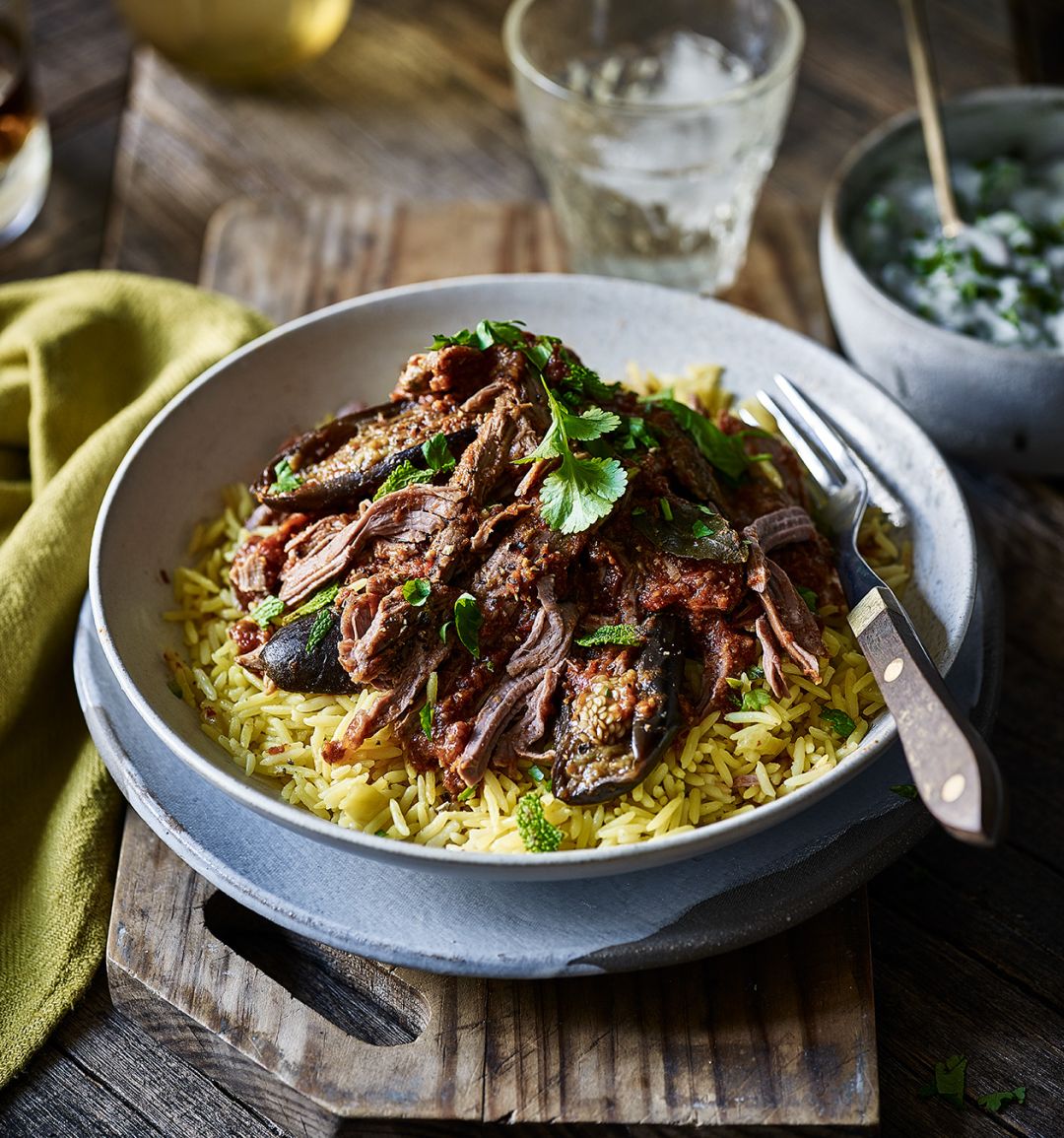 Slow-cooked lamb Madras 