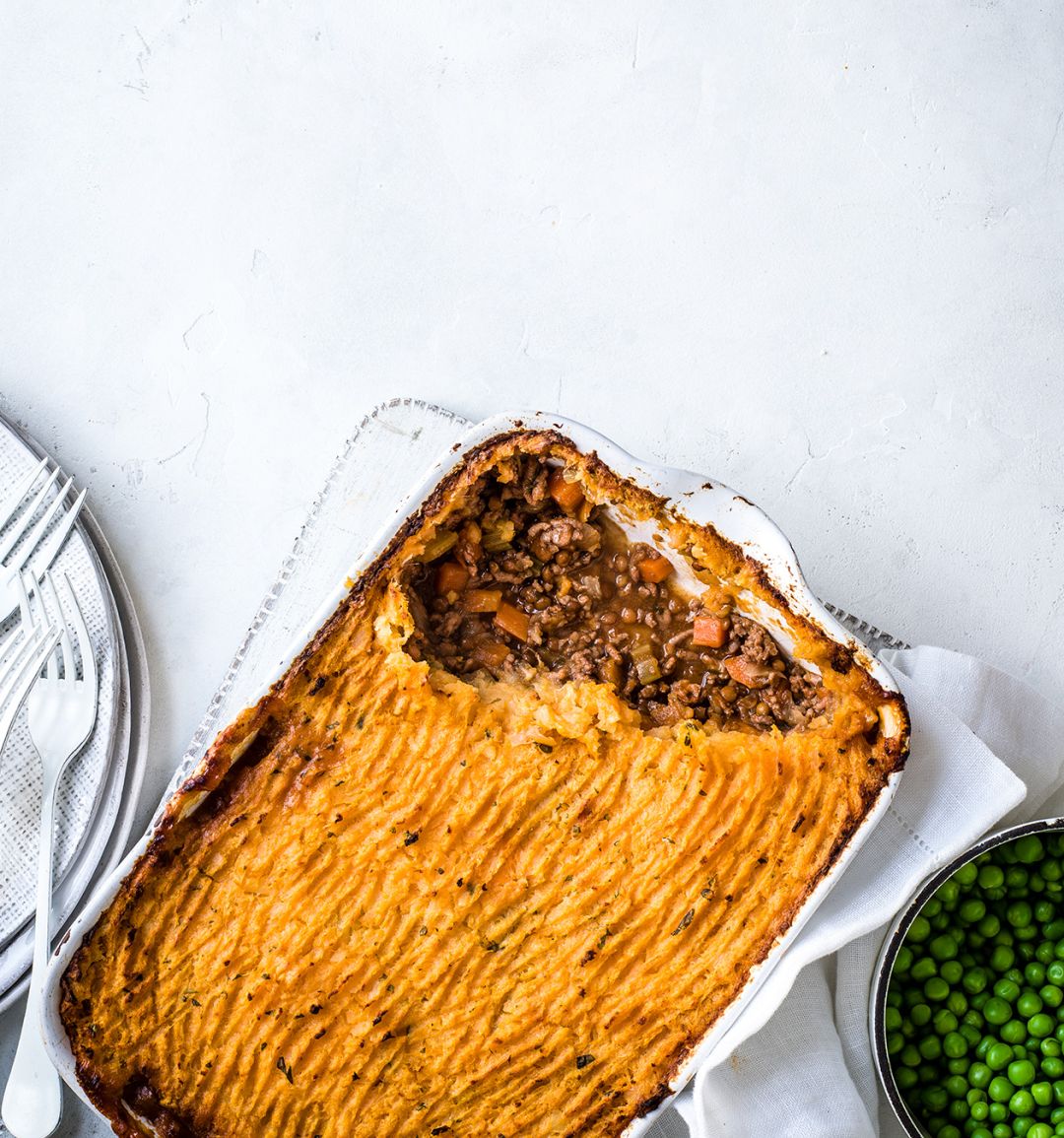 Shepherd's pie with root veg mash