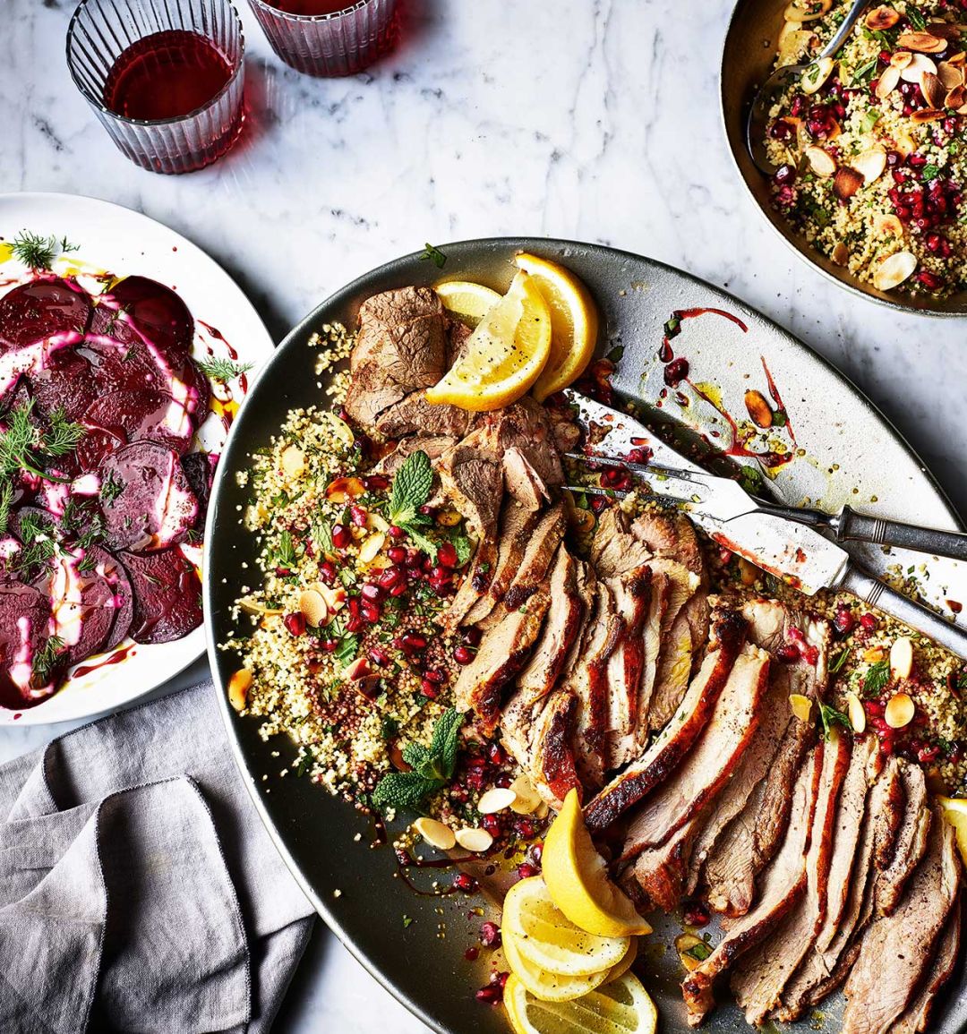 Middle Eastern lamb, tabbouleh and beetroot