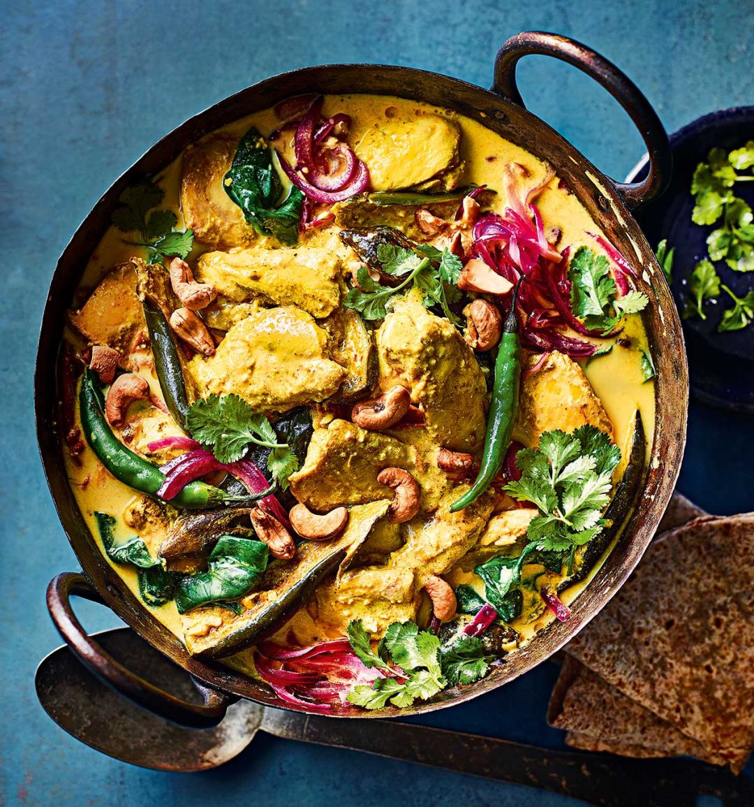 Chicken and aubergine curry 