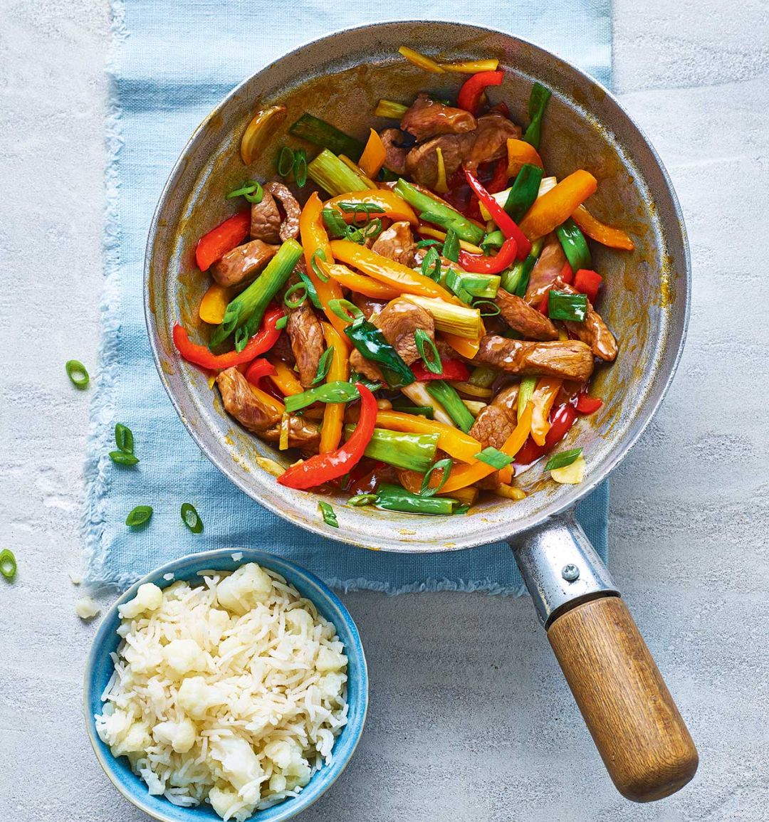 Ginger lamb stir-fry with ‘half-the-carbs’ rice