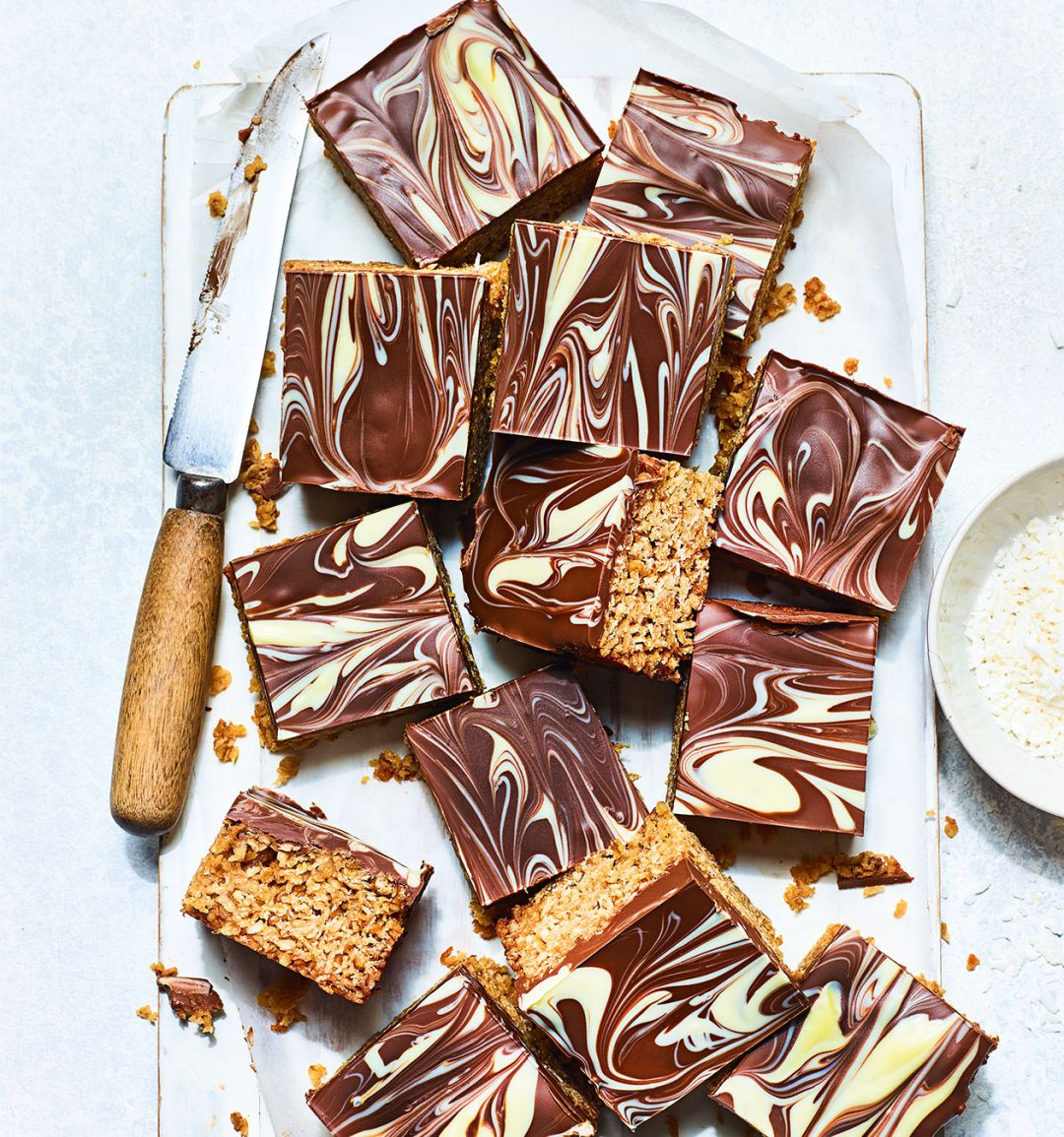 Chocolate-coconut flapjacks