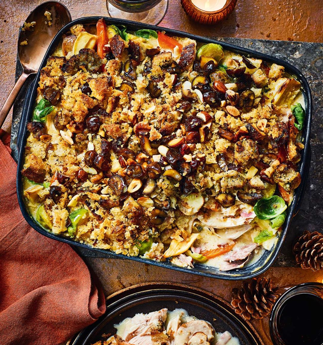 Turkey and chestnut crumble