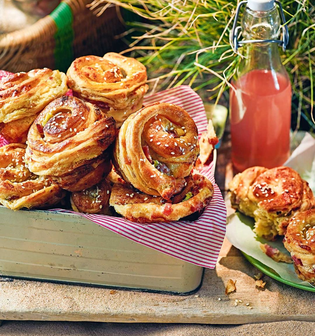 Ham and cheese cruffins 