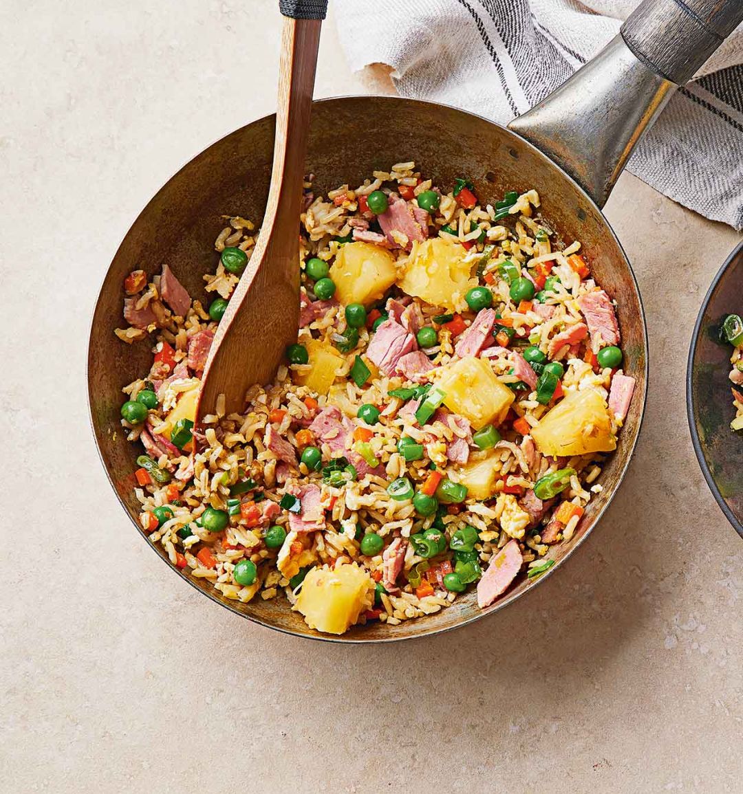 Ham and pineapple fried rice