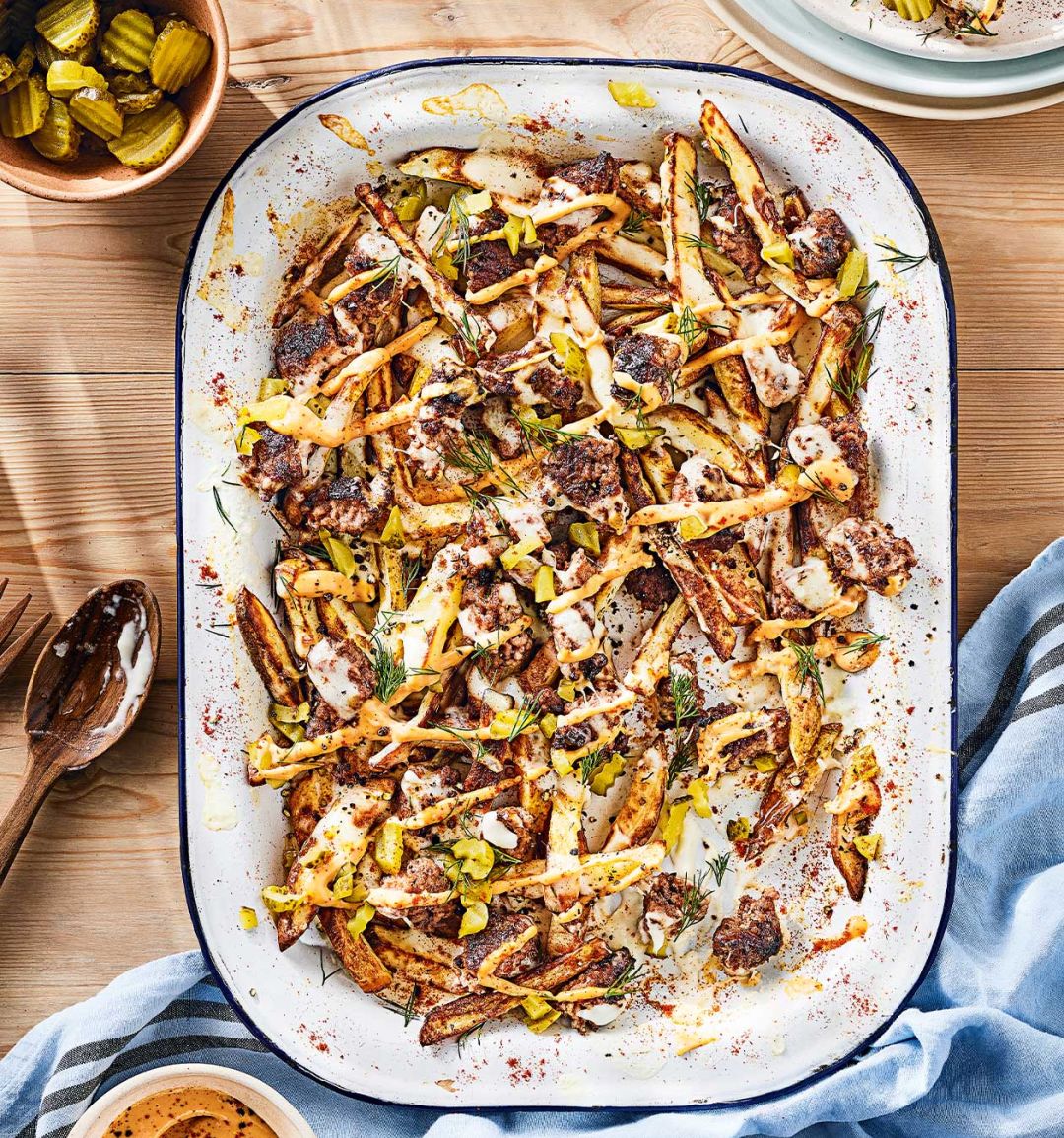 Cheeseburger loaded fries