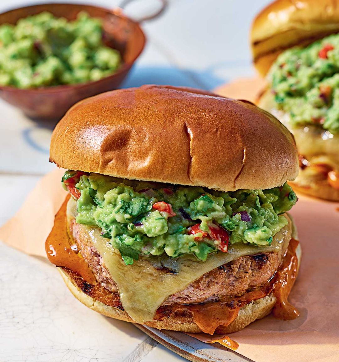 Guacamole turkey burgers