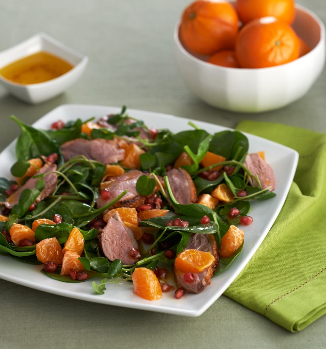 Easy peelers and duck salad