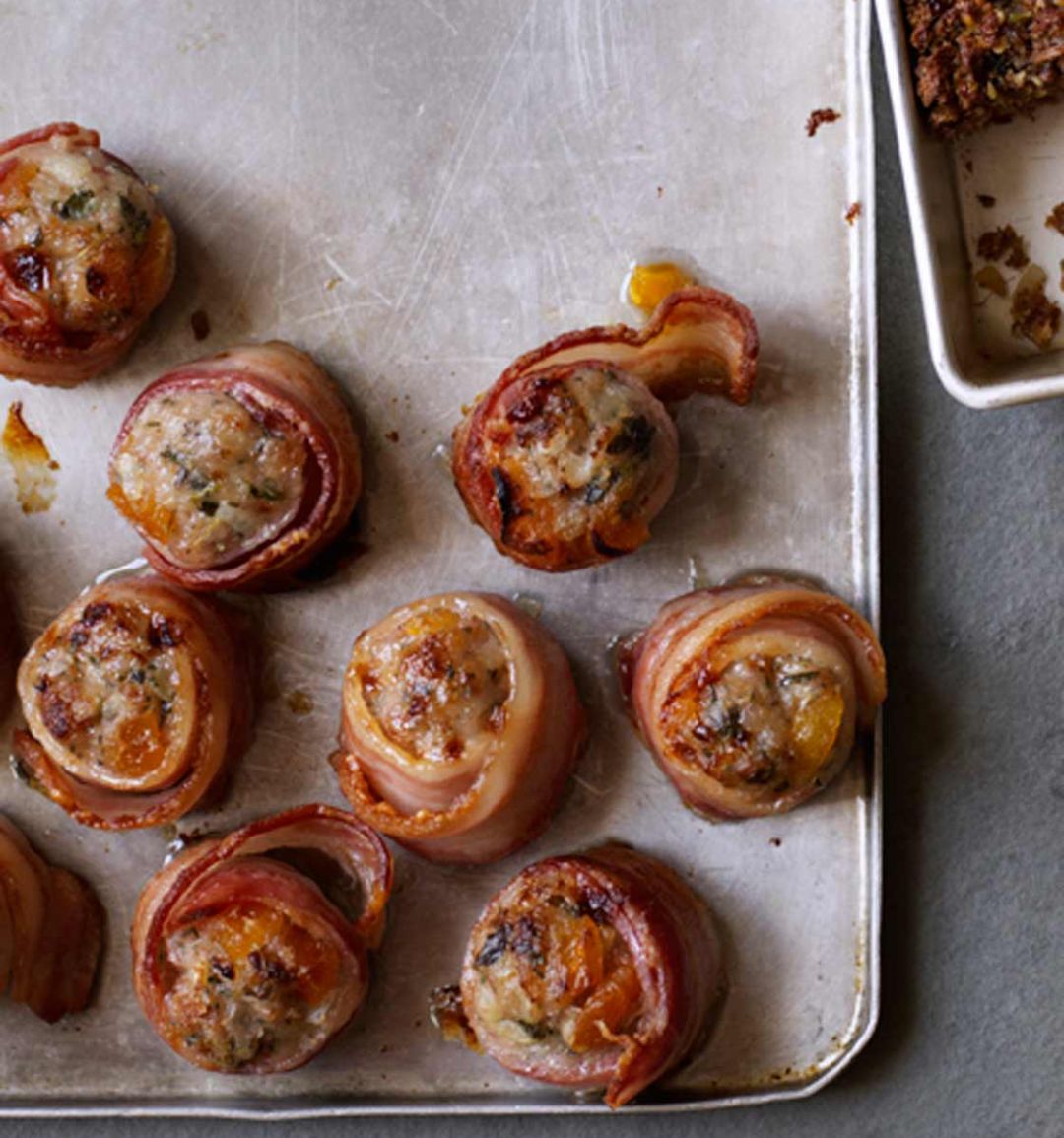 Pork, apricot and bacon stuffing balls