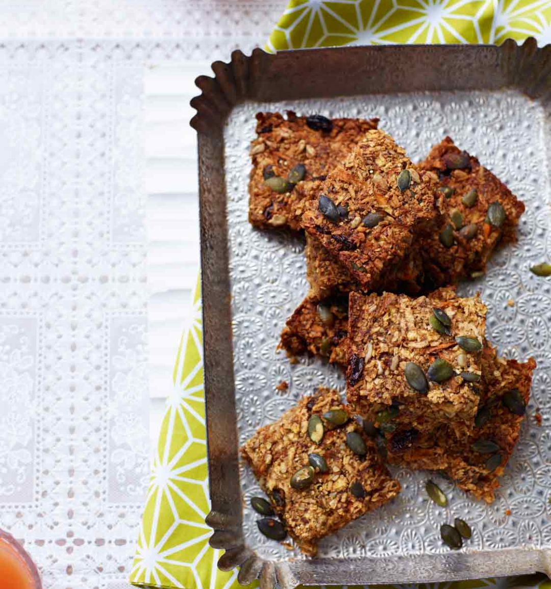 Apple and raisin quinoa slices