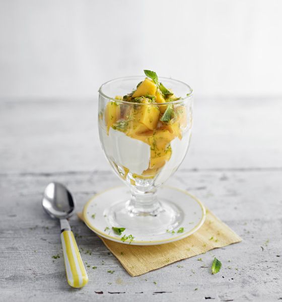 Mango, lime and passion fruit parfaits