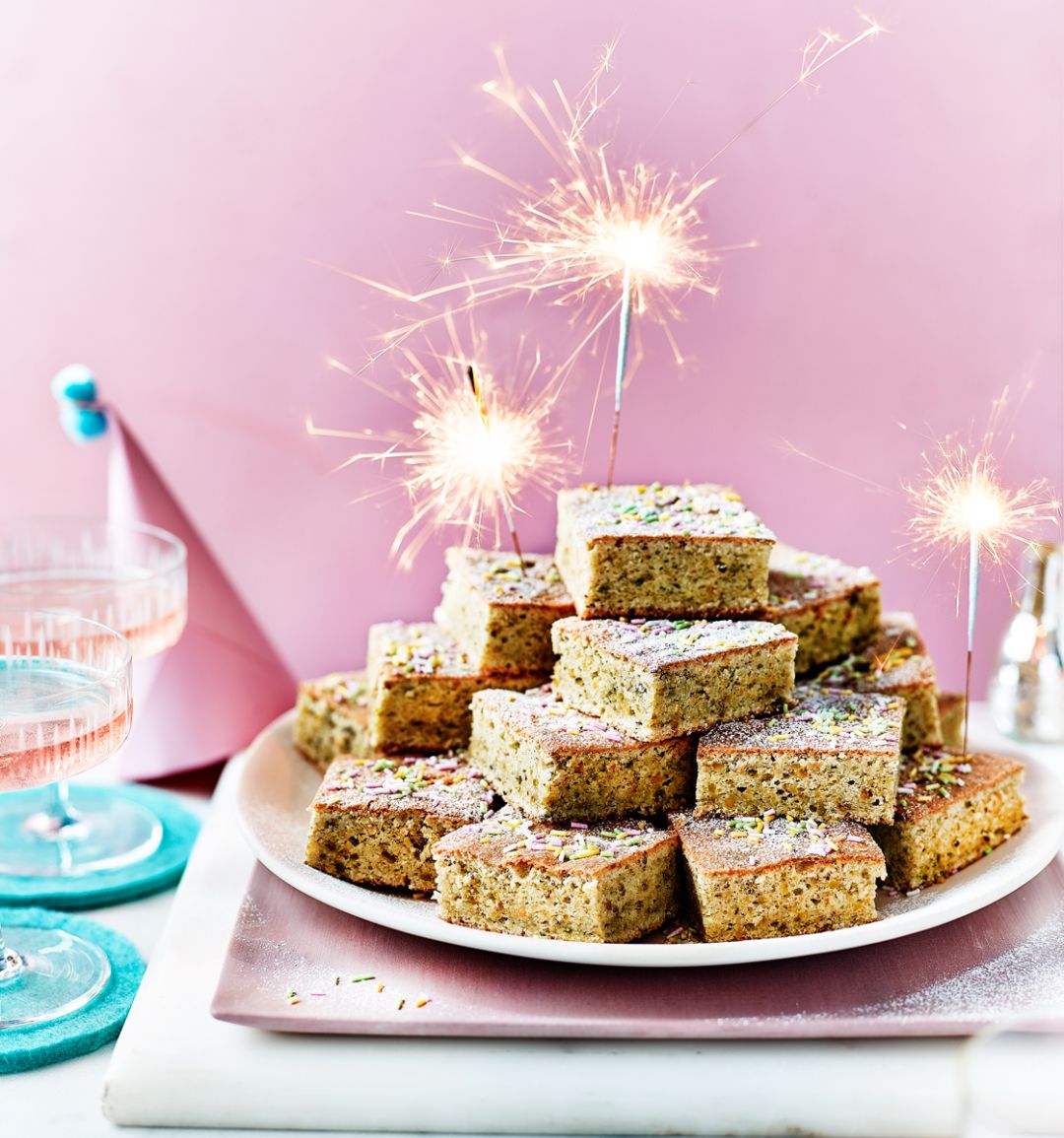 Pistachio lime friand tower