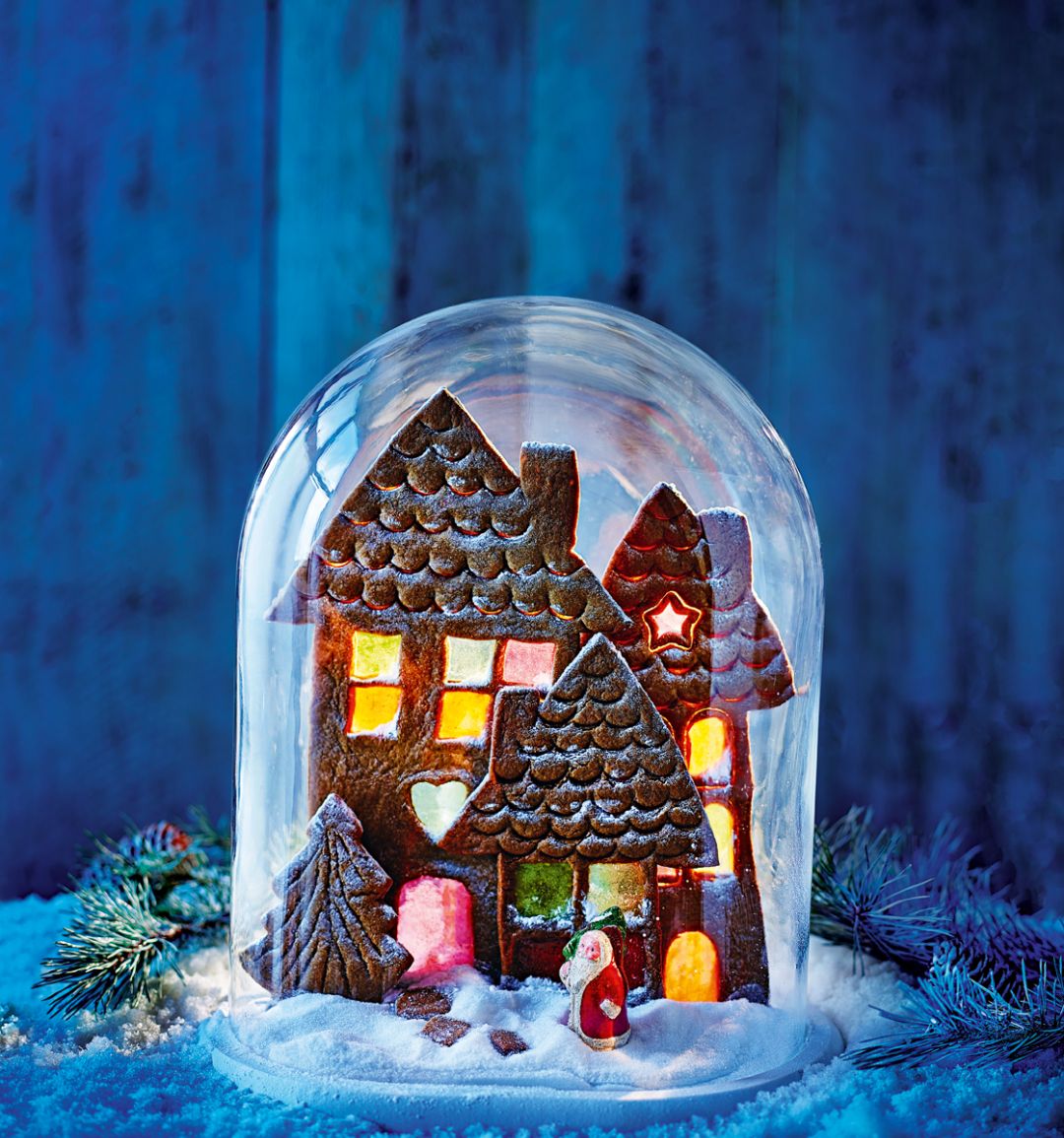Gingerbread village scene