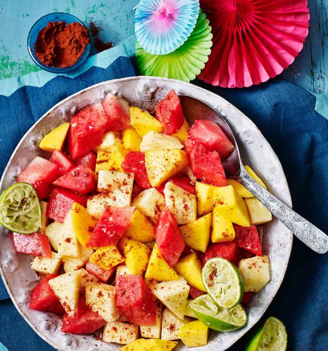 Fruit salad with chilli and lime