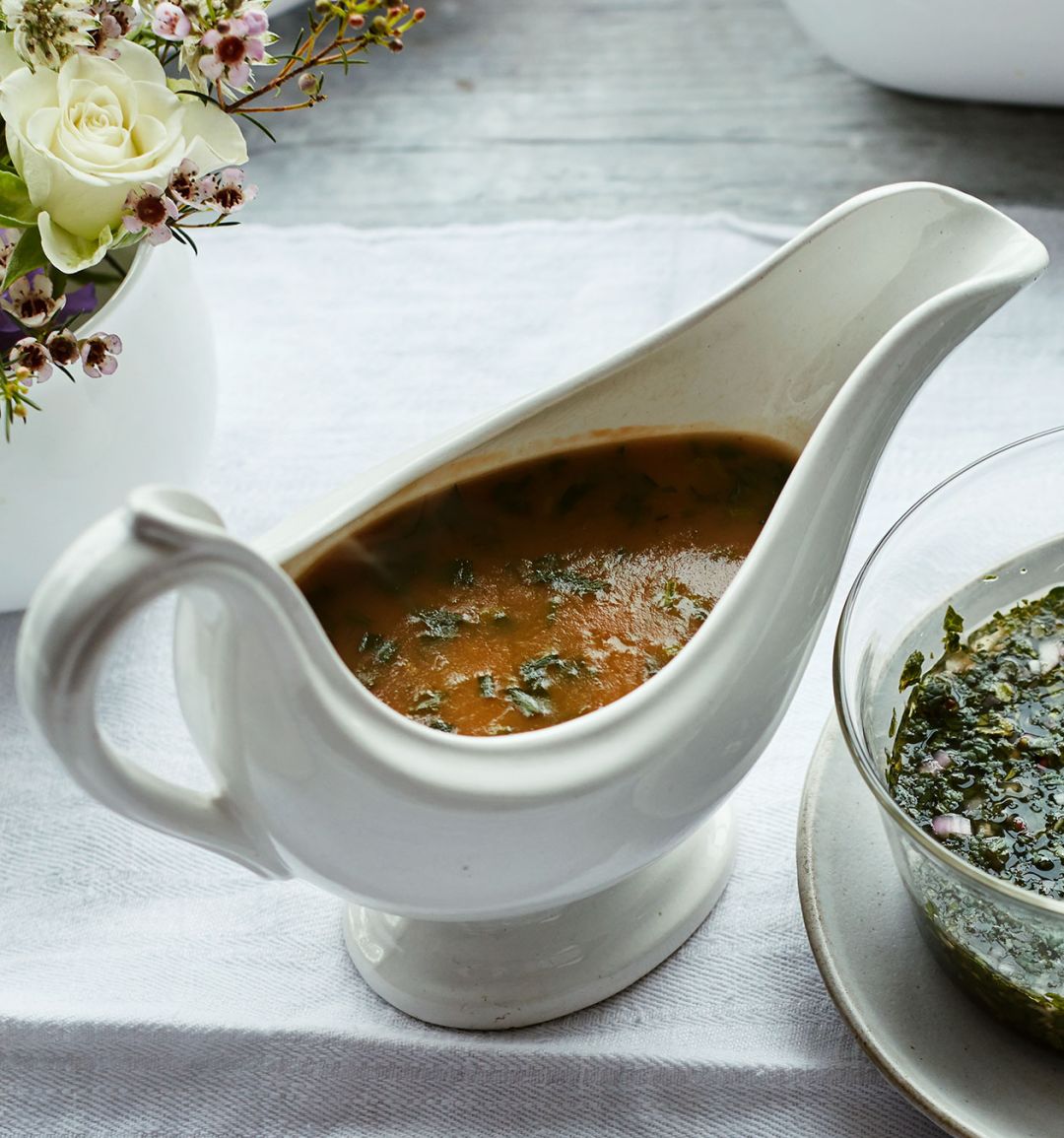 Lemon and tarragon gravy