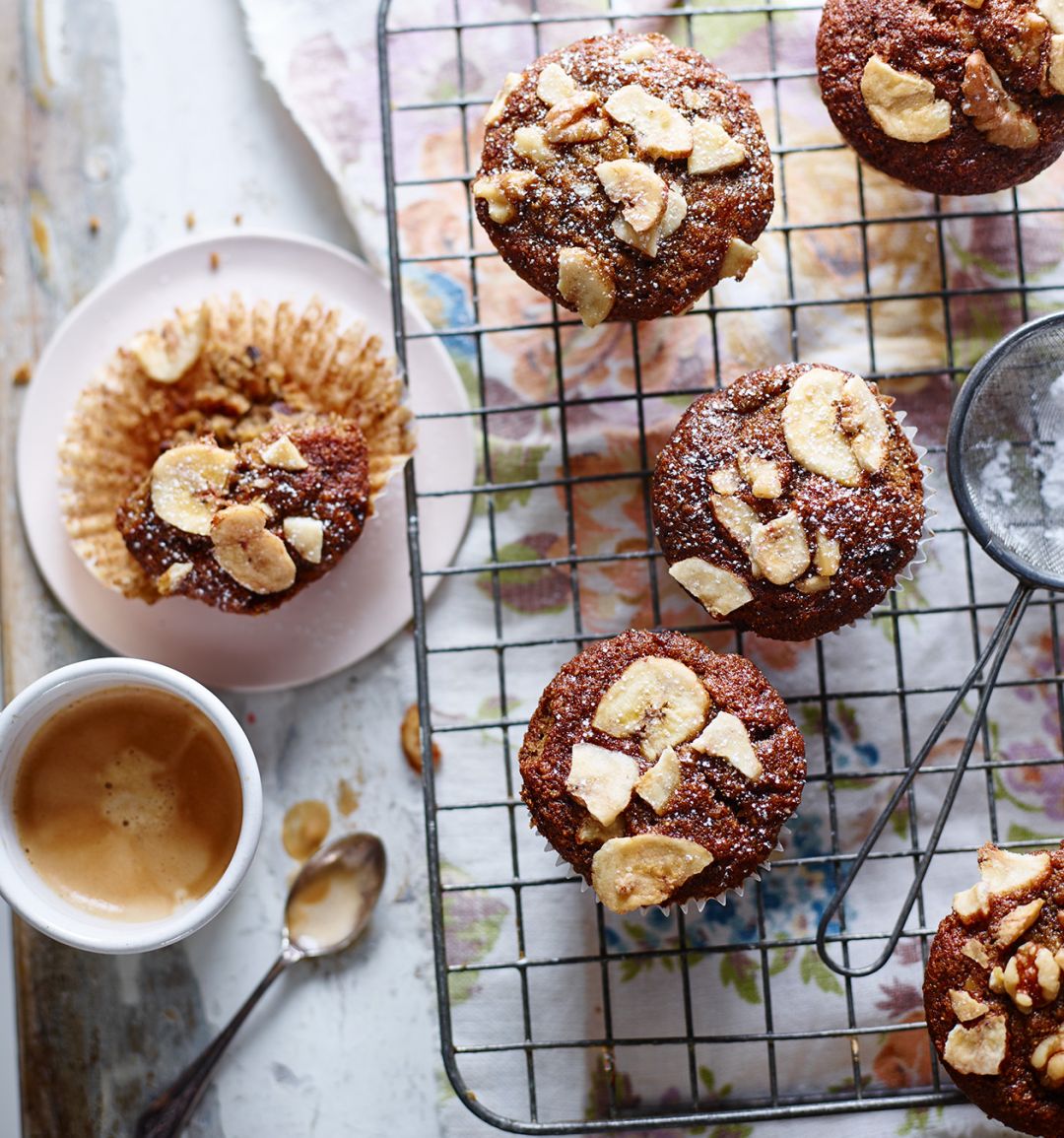 Mini banana loaf muffins