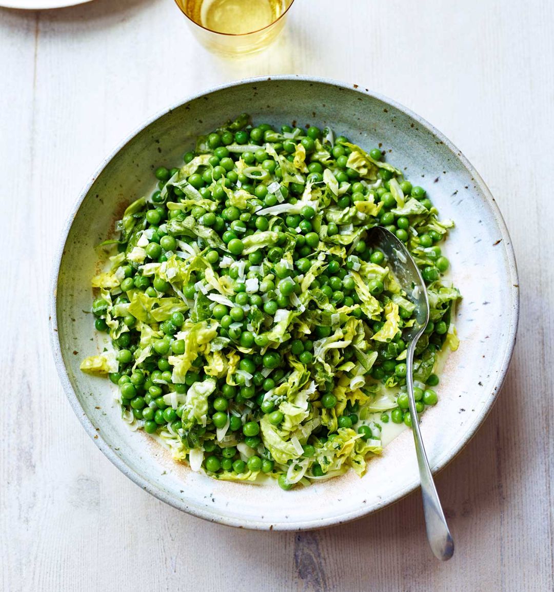 Buttered peas with soft lettuce