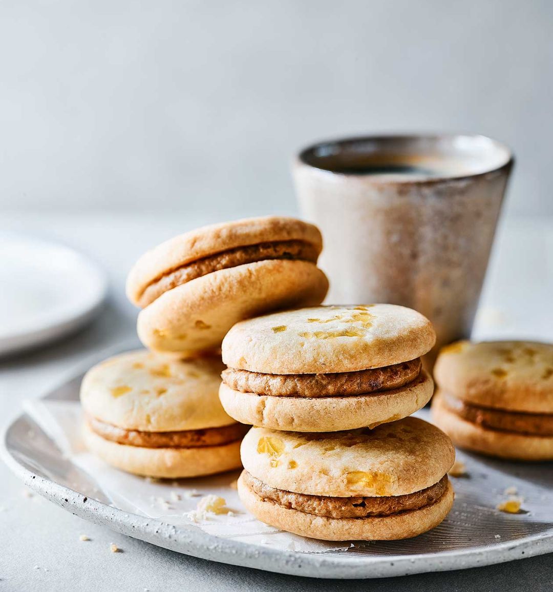 Stem ginger and date biscuits