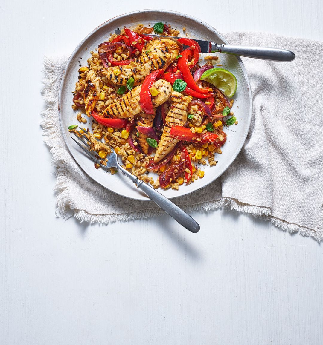 Mexican chamoy chicken with grains