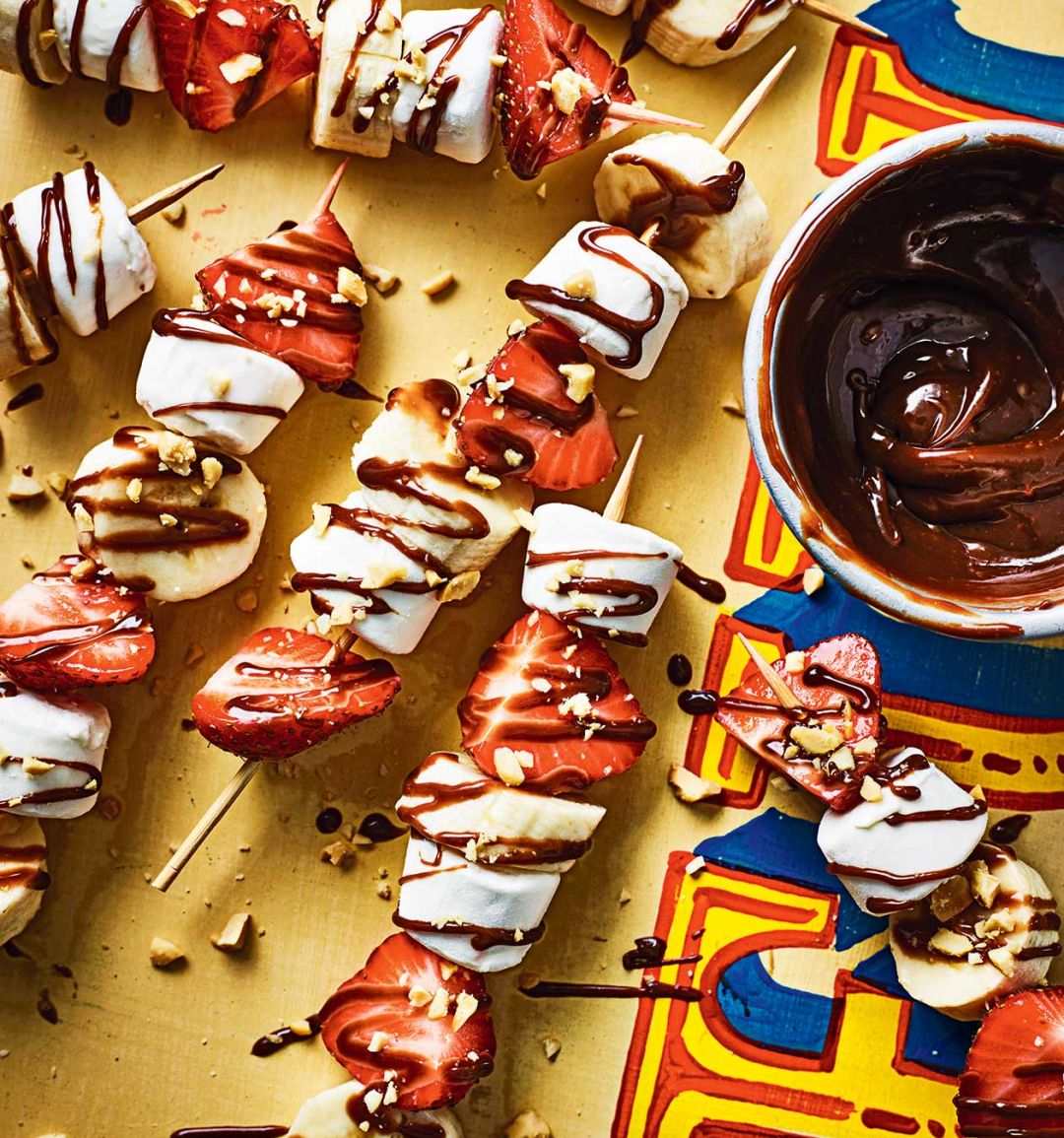 Banana split on a stick