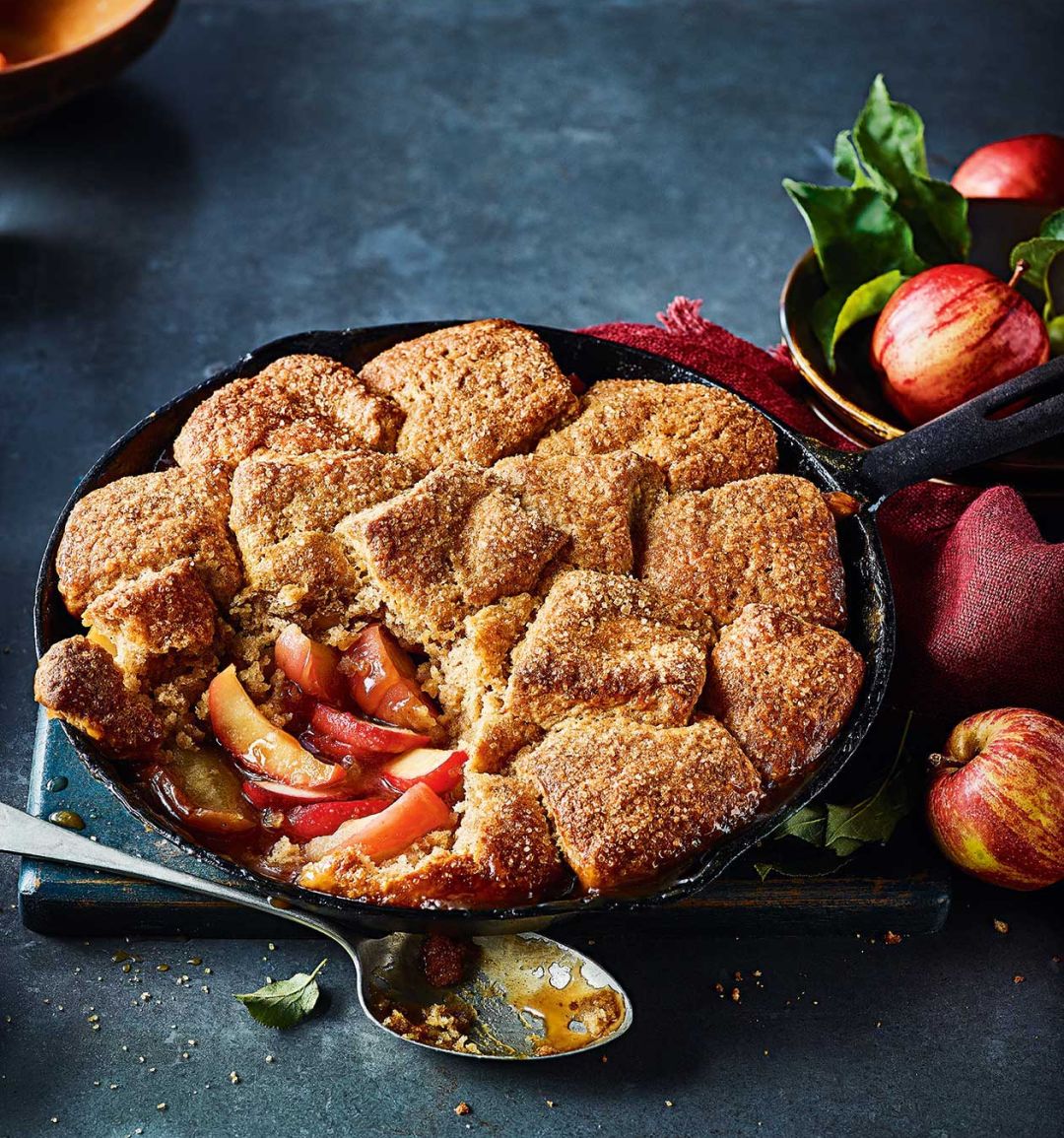 Maple apple and cinnamon cobbler
