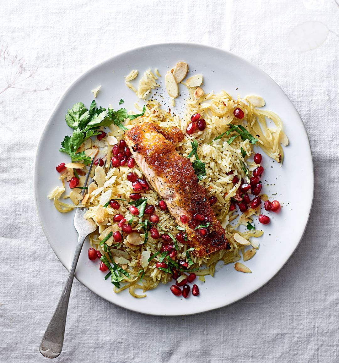 Sticky orange-glazed salmon