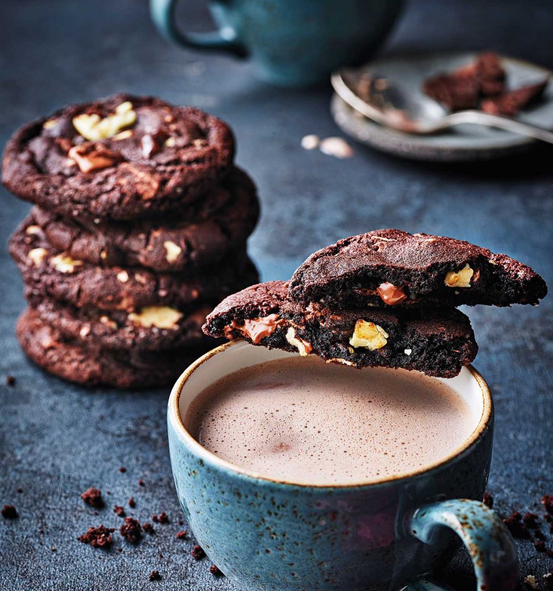 Triple chocolate chip cookies