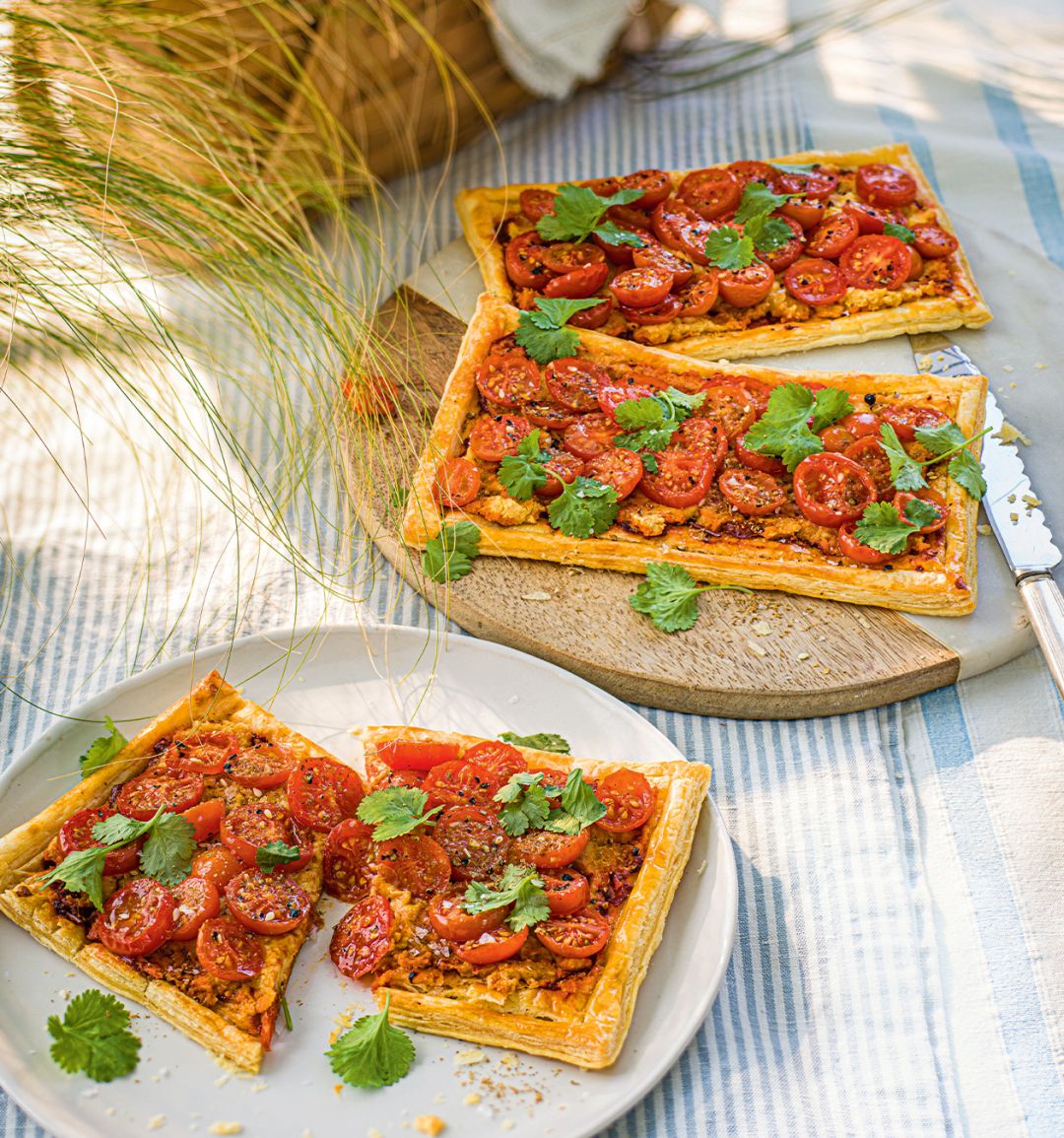 Reader recipe: Tomato, za'atar houmous and harissa tarts