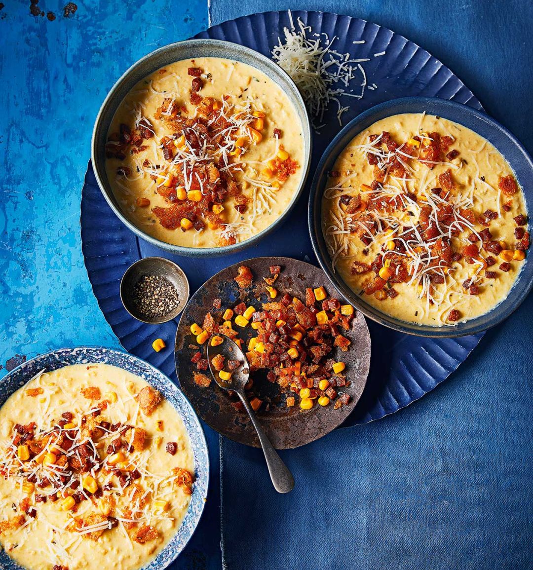 Sweetcorn and chorizo chowder