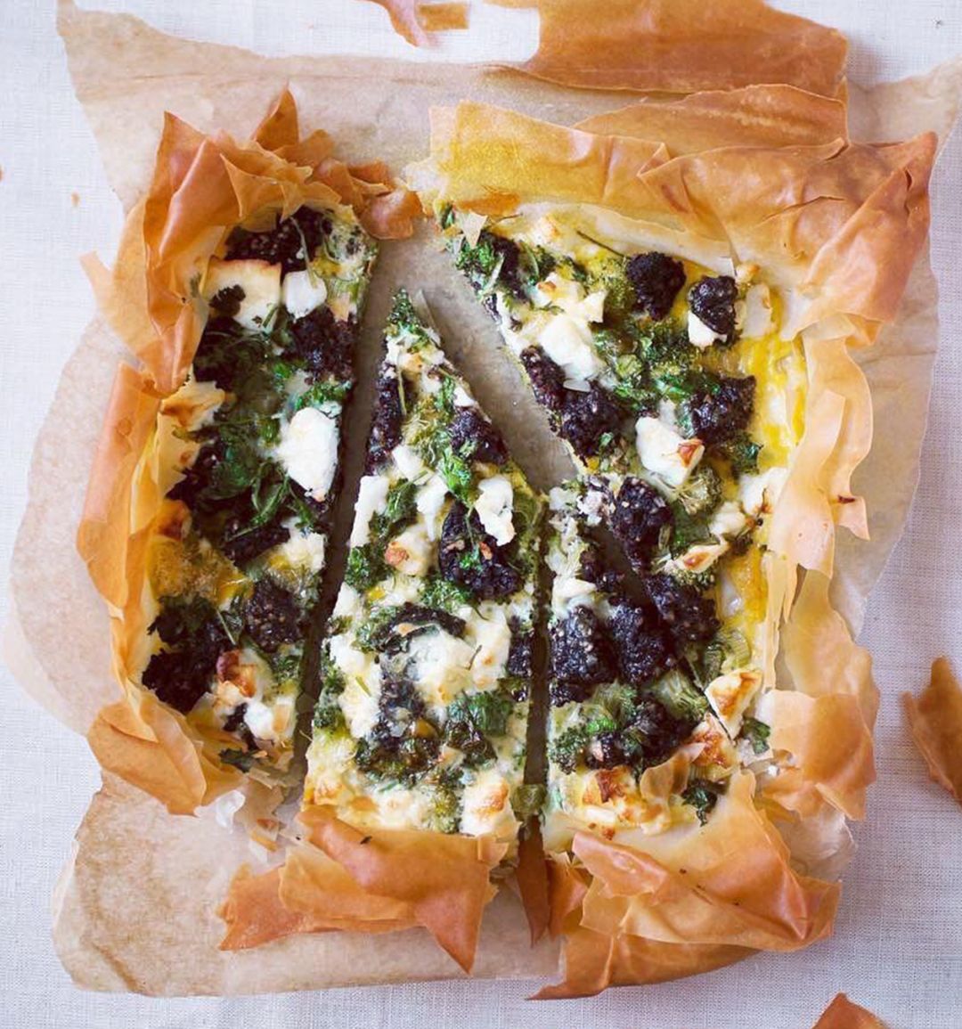 Sponsored: Crispy filo, feta and Clonakilty Blackpudding tart  