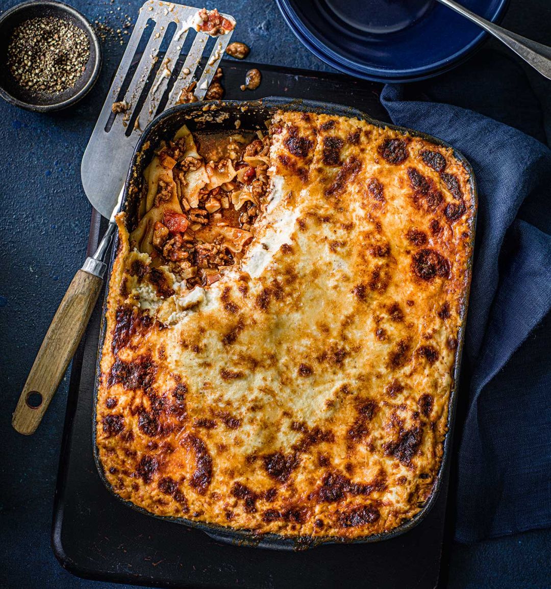 Exploding Lasagne Broken lasagne bake | Sainsbury`s Magazine