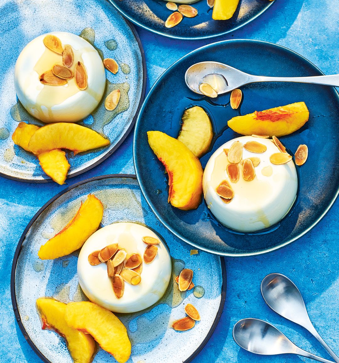 Sponsored: Panna cotta with poached peaches
