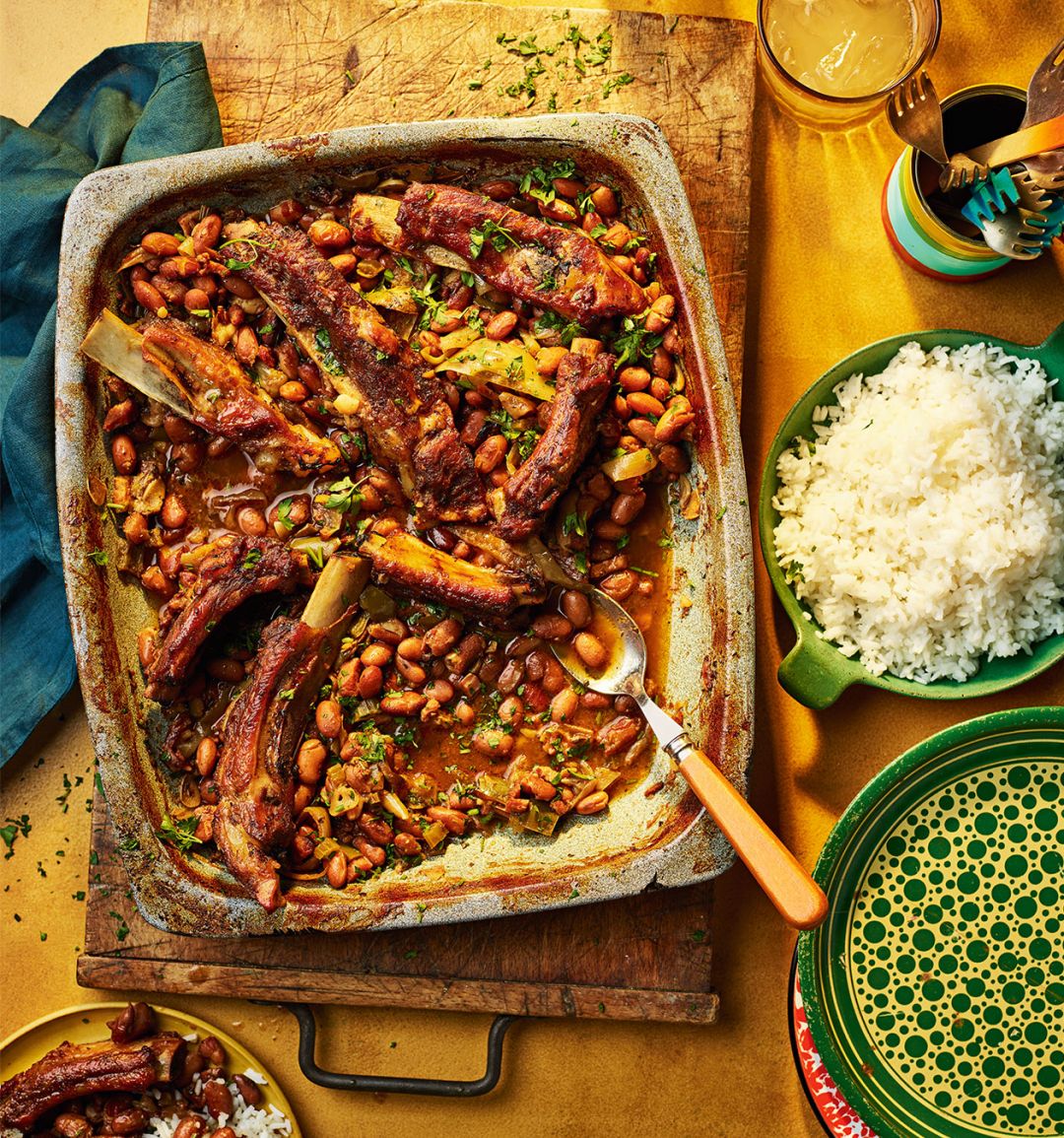 Ribs, red beans and rice